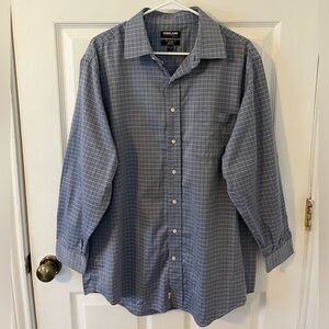 Kirkland Signature Gray Checkered Dress Shirt